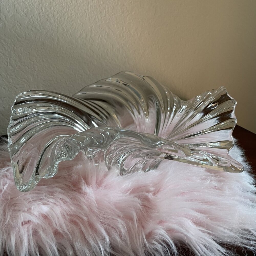 Mikasa Belle Epoque Swirl Crystal Center Piece Bowl